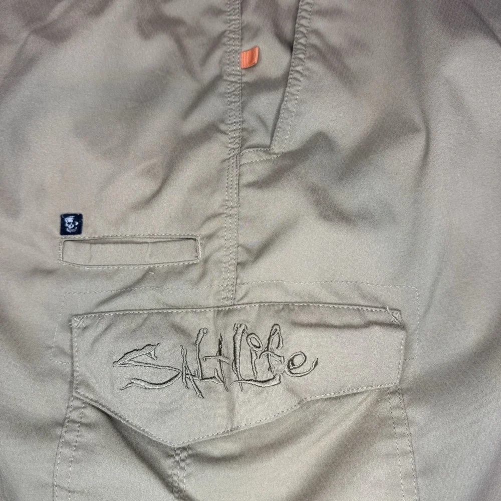 Salt Life La Vida Shorts Men's 40 Khaki Cargo Vapor Stretch Tan Outdoor Tactical